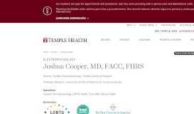 
							         Joshua Cooper | Temple Health								  
							    
