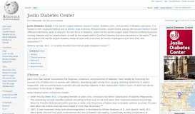 
							         Joslin Diabetes Center - Wikipedia								  
							    