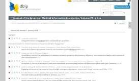 
							         Journal of the American Medical Informatics Association, Volume .. - dblp								  
							    