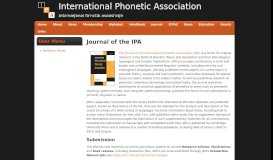 
							         Journal of the IPA | International Phonetic Association								  
							    