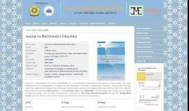 
							         Journal on Mathematics Education - ejournal UNSRI								  
							    