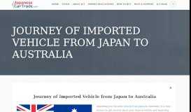 
							         Journey of Imported Vehicle from Japan to Australia								  
							    