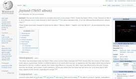
							         Joyland (TR/ST album) - Wikipedia								  
							    