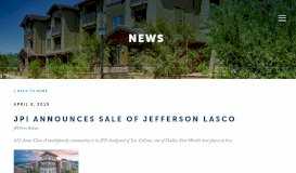 
							         JPI Announces Sale of Jefferson LasCo - JPI								  
							    