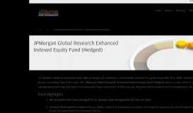 
							         JPMorgan Global Research Enhanced Index Equity Fund								  
							    
