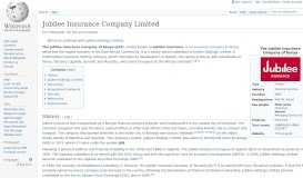 
							         Jubilee Insurance Company Limited - Wikipedia								  
							    