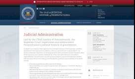 
							         Judicial Administration | Unified Judicial System of Pennsylvania								  
							    