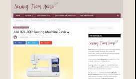 
							         Juki HZL-DX7 Sewing Machine Review | Sewing From Home								  
							    