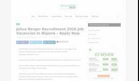 
							         Julius Berger Recruitment 2019 Portal Registration Here								  
							    