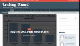 
							         July 19th 2016, Daily News Digest - Lending Times								  
							    
