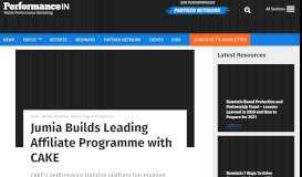 
							         Jumia Builds Leading Affiliate Programme with CAKE - PerformanceIN								  
							    