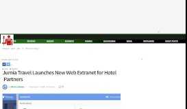 
							         Jumia Travel Launches New Web Extranet for Hotel Partners ...								  
							    