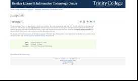 
							         Jumpstart - LibCal - Trinity College Information Services								  
							    