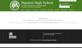 
							         Junior Reports are on the parent portal! - Papanui High School								  
							    