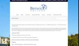 
							         Junior School - Berwick College								  
							    