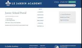 
							         Junior School Portal - Le Jardin Academy Private School in Hawaii								  
							    
