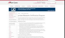 
							         Juniper Certification Training - Fast Lane								  
							    