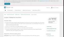 
							         Juniper Networks :: Voucher prices & order forms :: Pearson VUE								  
							    