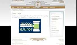 
							         Juror Login - 16th Circuit Court of Jackson County, Missouri								  
							    