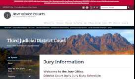 
							         Jury Information - Third Judicial District Court - NM Courts Home								  
							    