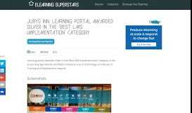 
							         Jurys Inn: Learning portal awarded silver in the 'Best LMS ...								  
							    