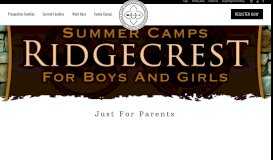 
							         Just For Parents | Crestridge for Girls Christian Summer Camp								  
							    