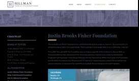 
							         Justin Brooks Fisher Foundation - Hillman Family Foundations								  
							    
