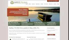
							         Justin E. Way, CPA, PC: Dallas, TX CPA Firm | Home Page								  
							    