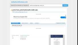 
							         justus.justgroup.com.au at WI. Redirector - Website Informer								  
							    