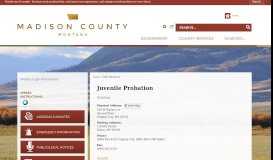 
							         Juvenile Probation - Madison County, MT								  
							    