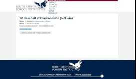 
							         JV Baseball at Clarenceville (6-3 win) | South Redford SD								  
							    