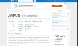 
							         JWPUB File Extension - What is a .jwpub file and how do I ...								  
							    