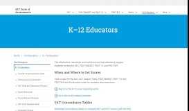 
							         K–12 Educators | SAT Suite of Assessments – The College Board								  
							    