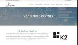 
							         K2 Certified Partner | Entrance - Entrance Software Consulting								  
							    