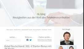 
							         Kabel Deutschland: 300,- € Starter-Bonus mit TK-World | TK-World AG								  
							    