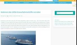 
							         Kabinen der AIDA Kreuzfahrtschiffe anrufen - Schiffe und Kreuzfahrten								  
							    