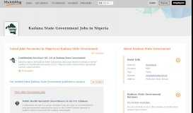 
							         Kaduna State Government Jobs and Vacancies in Nigeria May 2019 ...								  
							    