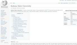 
							         Kaduna State University - Wikipedia								  
							    