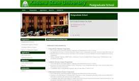 
							         Kaduna State University::PG School Home								  
							    