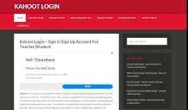 
							         Kahoot Login – Sign In Sign Up Account For Teacher/Student								  
							    