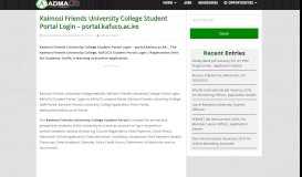 
							         Kaimosi Friends University College Student Portal Login - portal ...								  
							    