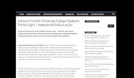 
							         Kaimosi Friends University College Students Portal Login | www.portal ...								  
							    
