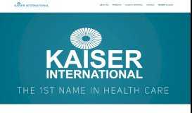 
							         Kaiser International Healthgroup, Inc.								  
							    