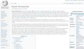 
							         Kaiser Permanente - Wikipedia								  
							    