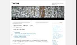 
							         KAIST wireless Internet access | Yoo Box								  
							    