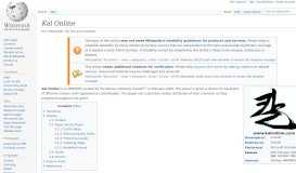 
							         Kal Online - Wikipedia								  
							    