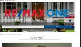 
							         Kalee Kelly · RE/MAX One								  
							    