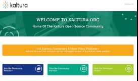 
							         Kaltura: Open Source Video Platform For Every Video Need								  
							    