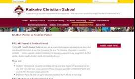 
							         KAMAR Parent & Student Portal - Kaikohe Christian School								  
							    