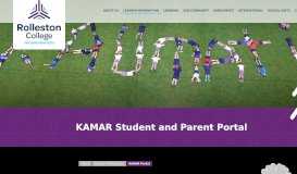 
							         KAMAR Portal - Rolleston College								  
							    